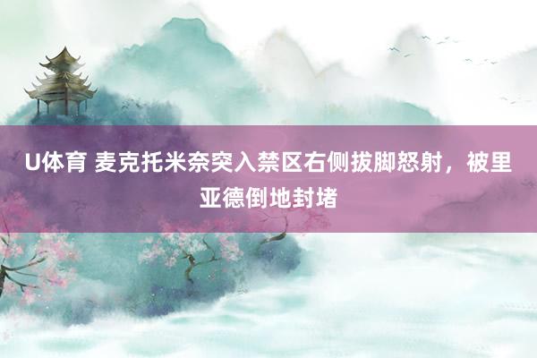 U体育 麦克托米奈突入禁区右侧拔脚怒射，被里亚德倒地封堵